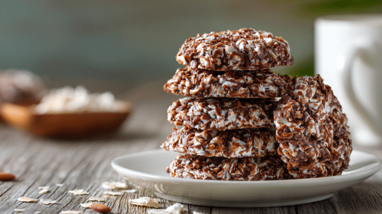 Keto No-Bake Cookies (Quick, Easy & Low Carb) hero shot