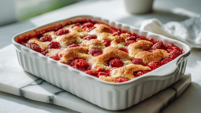 Keto Strawberry Cream Cheese Cobbler Sugar Free