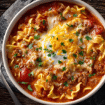 Crockpot Lasagna Soup hero shot