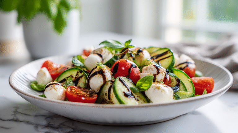 cucumber caprese salad