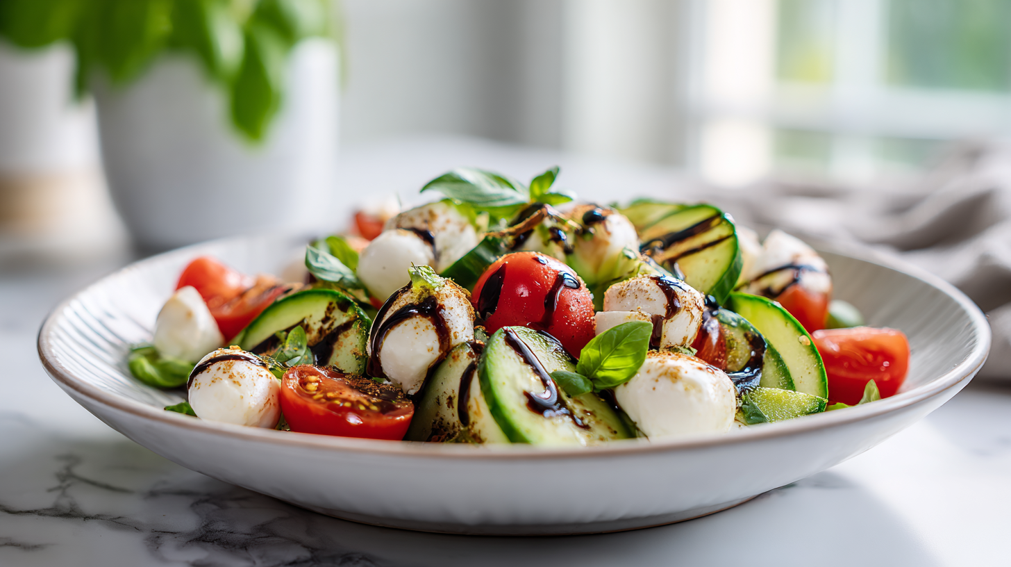 cucumber caprese salad