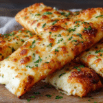 Easy Keto Cheesy Garlic Breadsticks (Just 4 Ingredients) hero shot