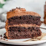 Hero shot of Keto Chocolate Cake with velvety frosting