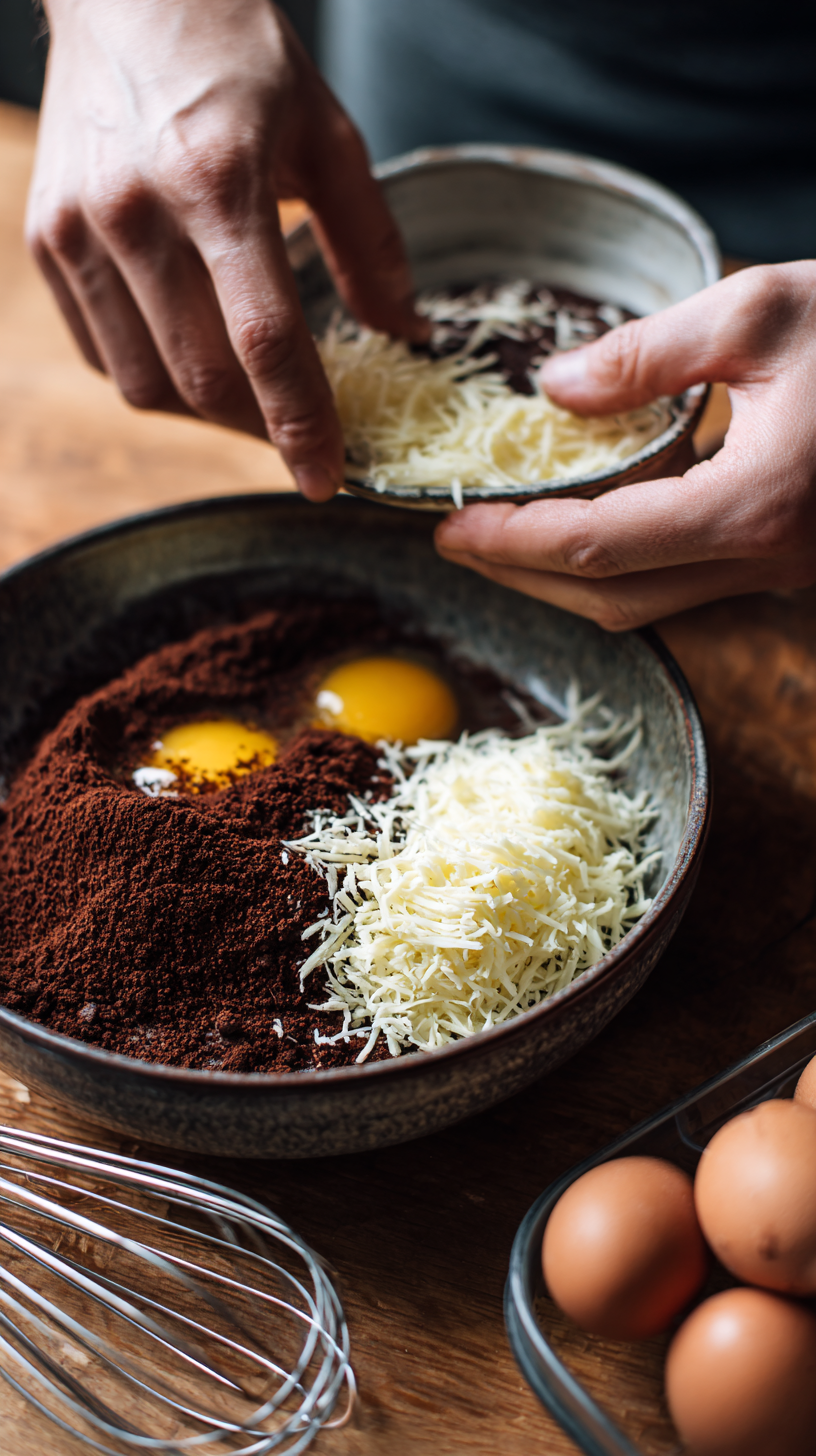 Preparing Keto Oreo Chaffles step by step cooking process