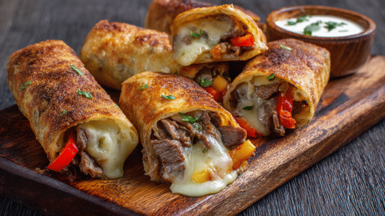 Keto Philly Cheesesteak Rolls hero shot