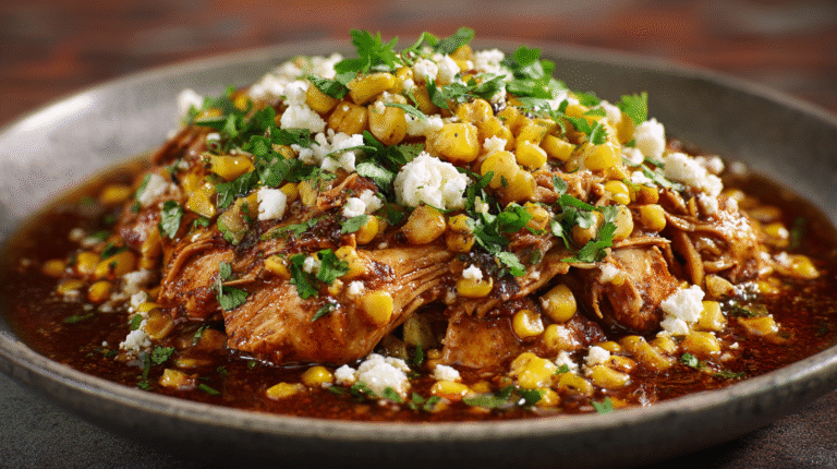 Slow Cooker Street Corn Chicken hero shot