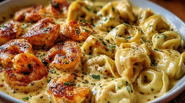Cajun Chicken Tortellini with Three Cheese Sauce hero shot