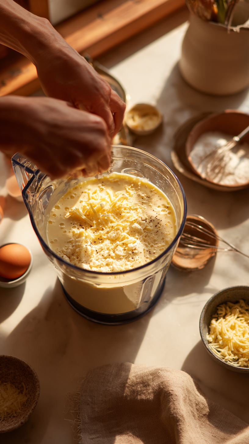 Preparing Cottage Cheese Egg Bites step by step cooking process