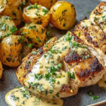 Creamy Garlic Herb Chicken and Potatoes hero shot