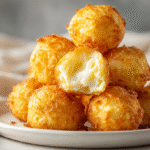 Crispy Cheese Balls hero shot with golden brown exterior