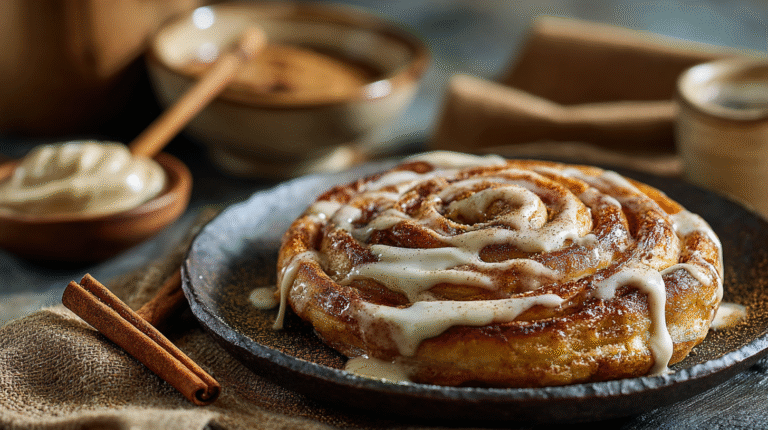 Keto Chaffle Cinnamon Roll hero shot