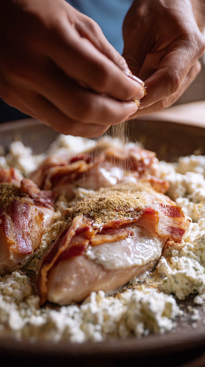 Preparing Keto Crack Chicken step by step cooking process