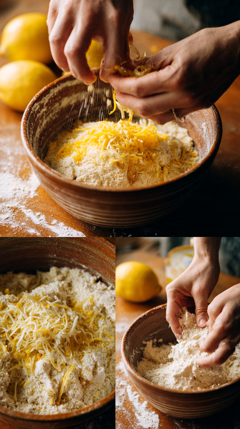 Preparing Keto Dessert Lemon Bread step by step cooking process