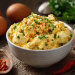 Keto Deviled Egg Salad hero shot of the finished dish