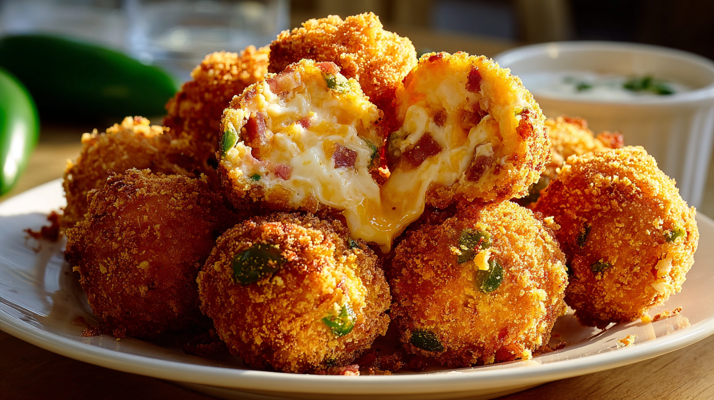 Hero shot of Keto Jalapeno Popper Bites with crispy bacon and creamy filling