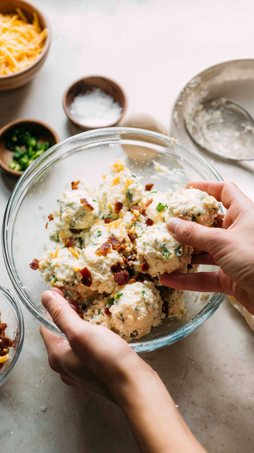Preparing Keto Jalapeno Popper Bites step by step cooking process