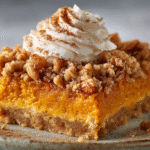 Keto Pumpkin Crisp hero shot of the finished dish