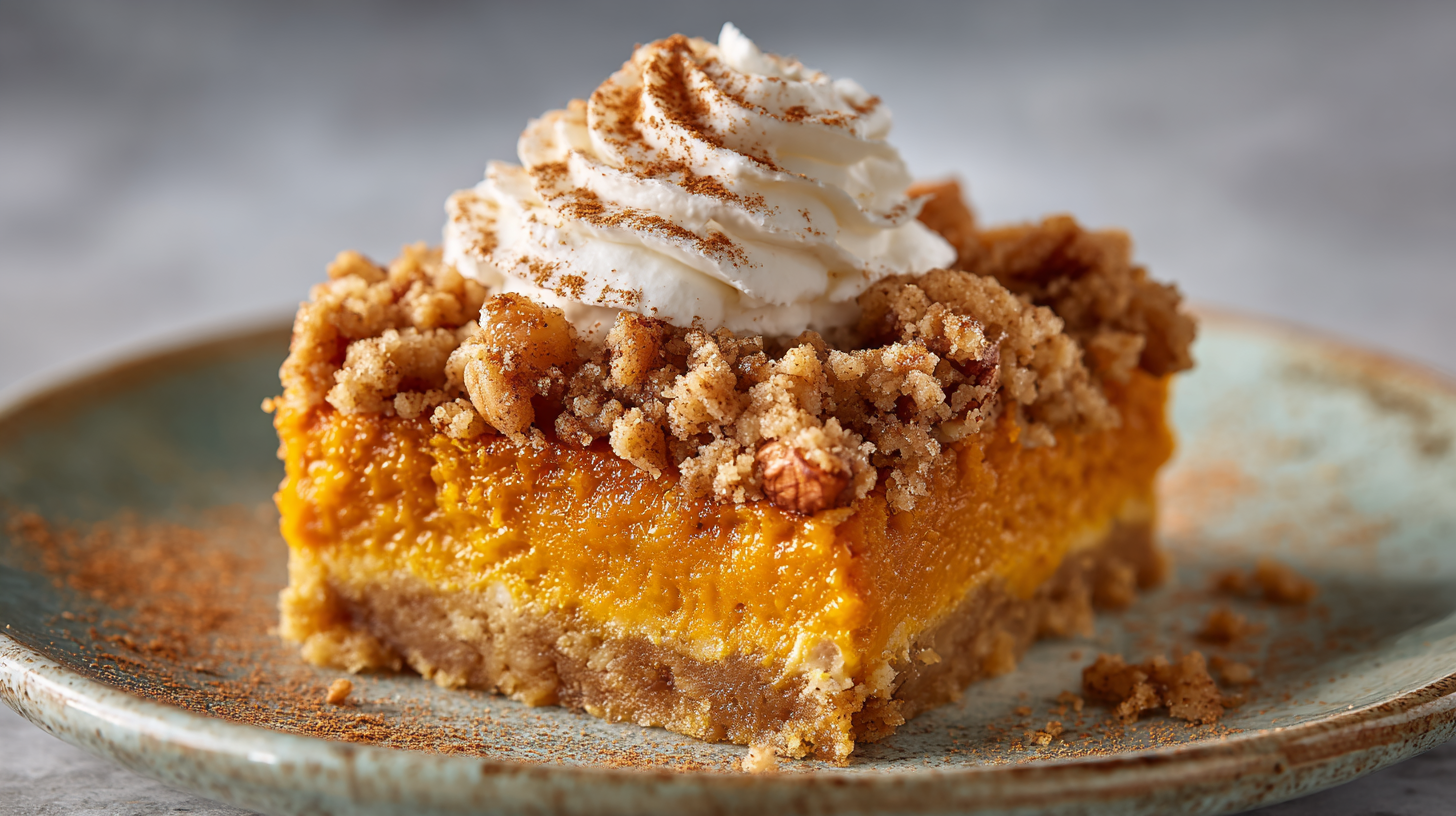 Keto Pumpkin Crisp hero shot of the finished dish