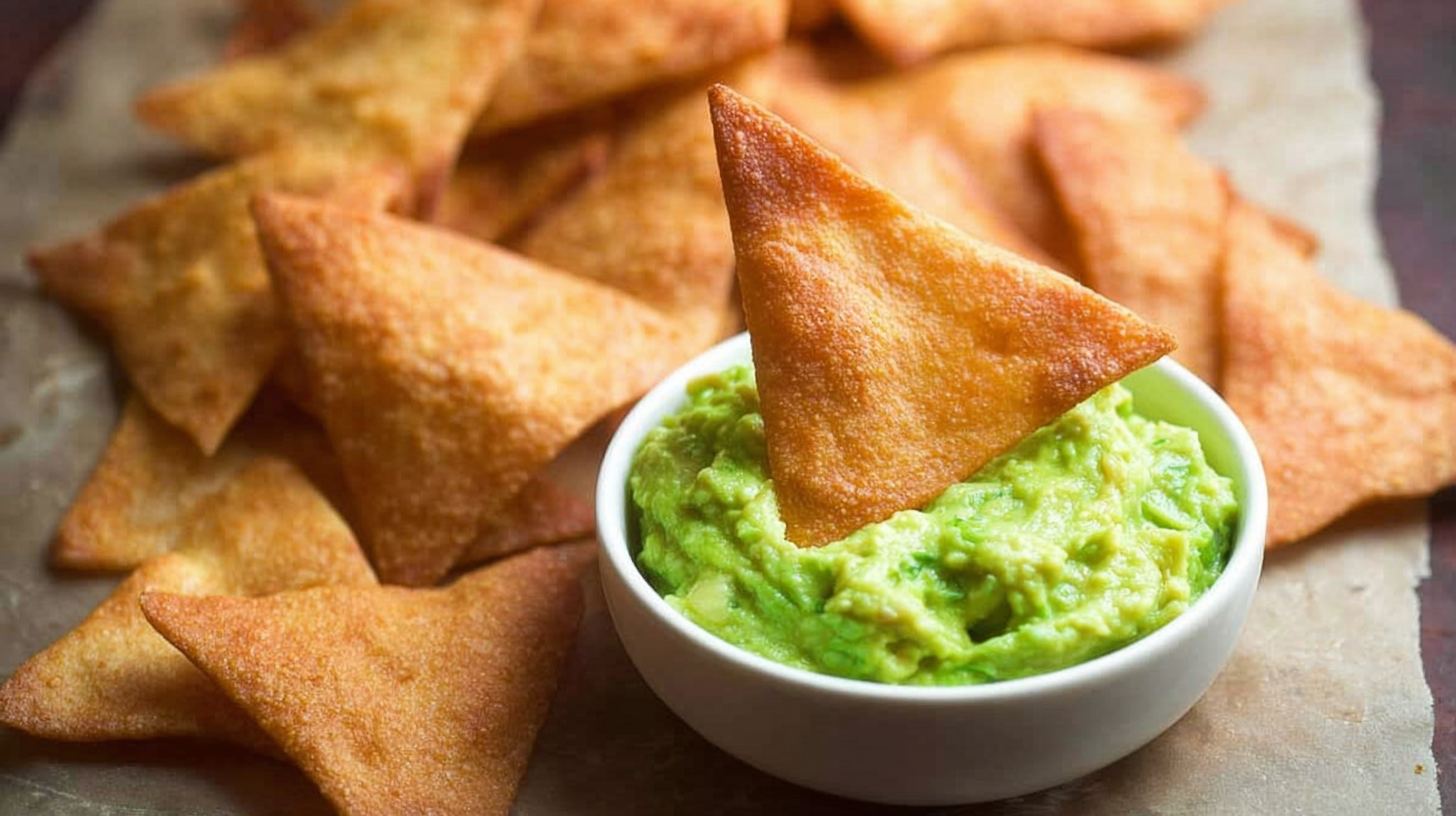 Easy Keto Tortilla Chips- Just 2 Ingredients hero shot of the finished dish