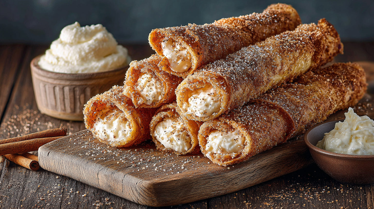 Cinnamon “Churro” Cream Cheese Roll-Ups (Keto) hero shot
