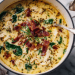 Crack Chicken Soup (Keto) hero shot of the finished dish