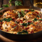 Creamy Tuscan Chicken (“Marry Me Chicken”) hero shot of the finished dish