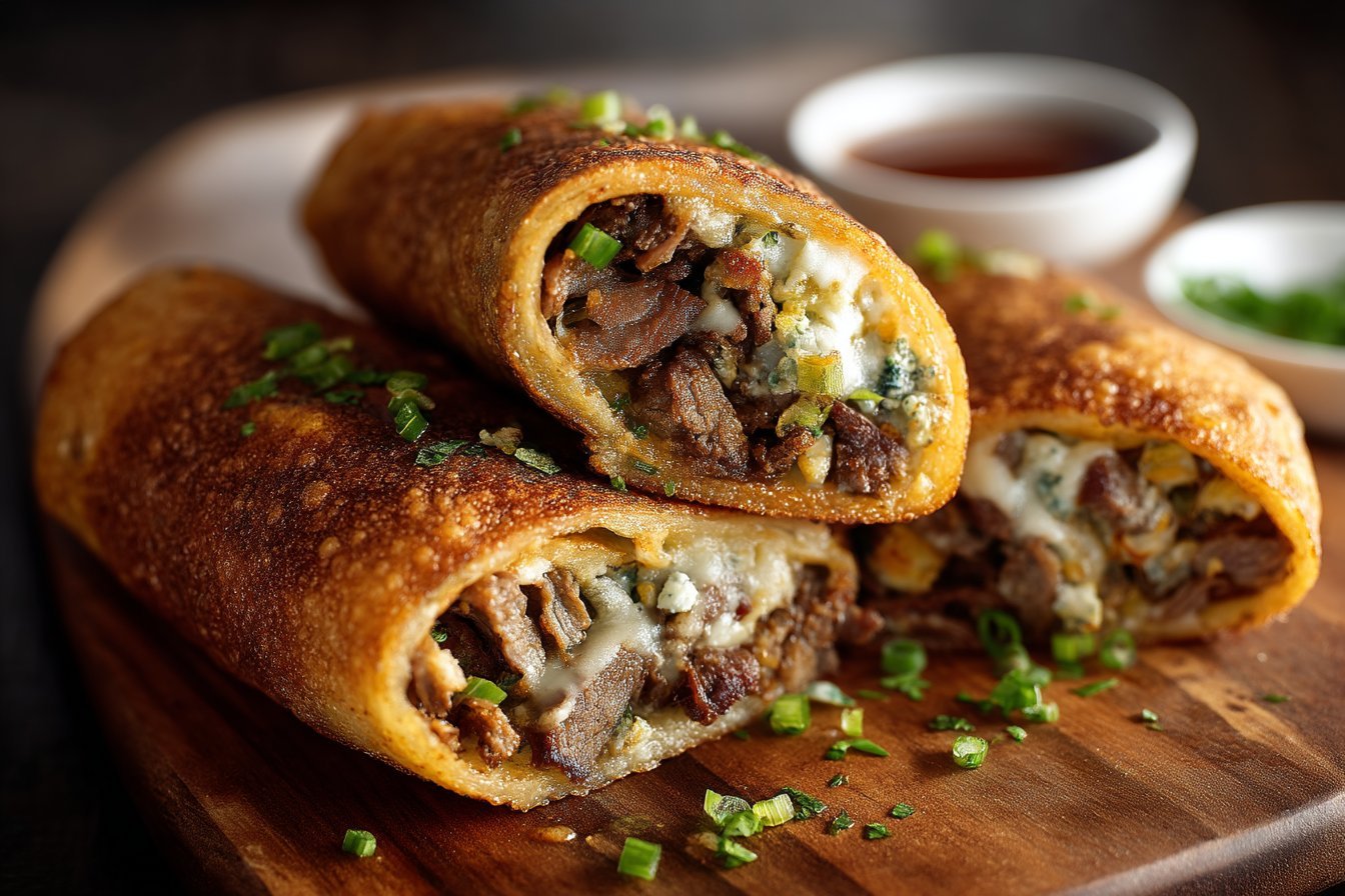 Keto Philly Cheesesteak Rolls featured