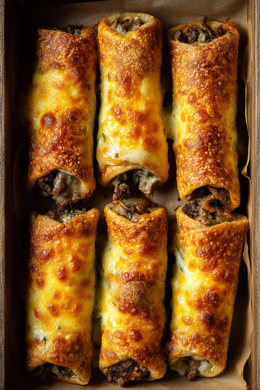 Keto Philly Cheesesteak Rolls instructions process