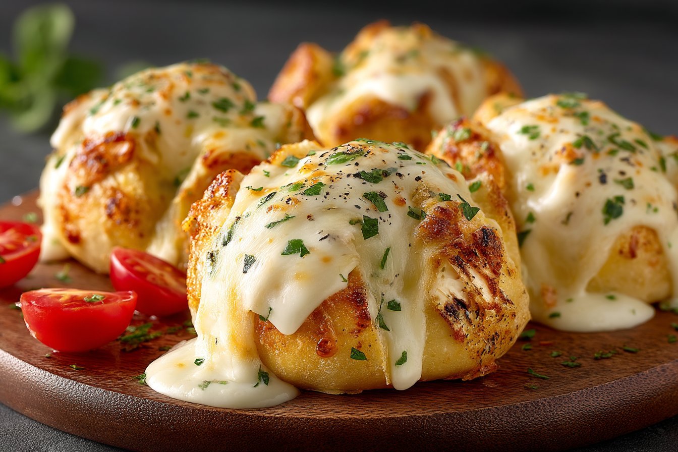 Melted Mozzarella & Ranch Chicken Bombs featured