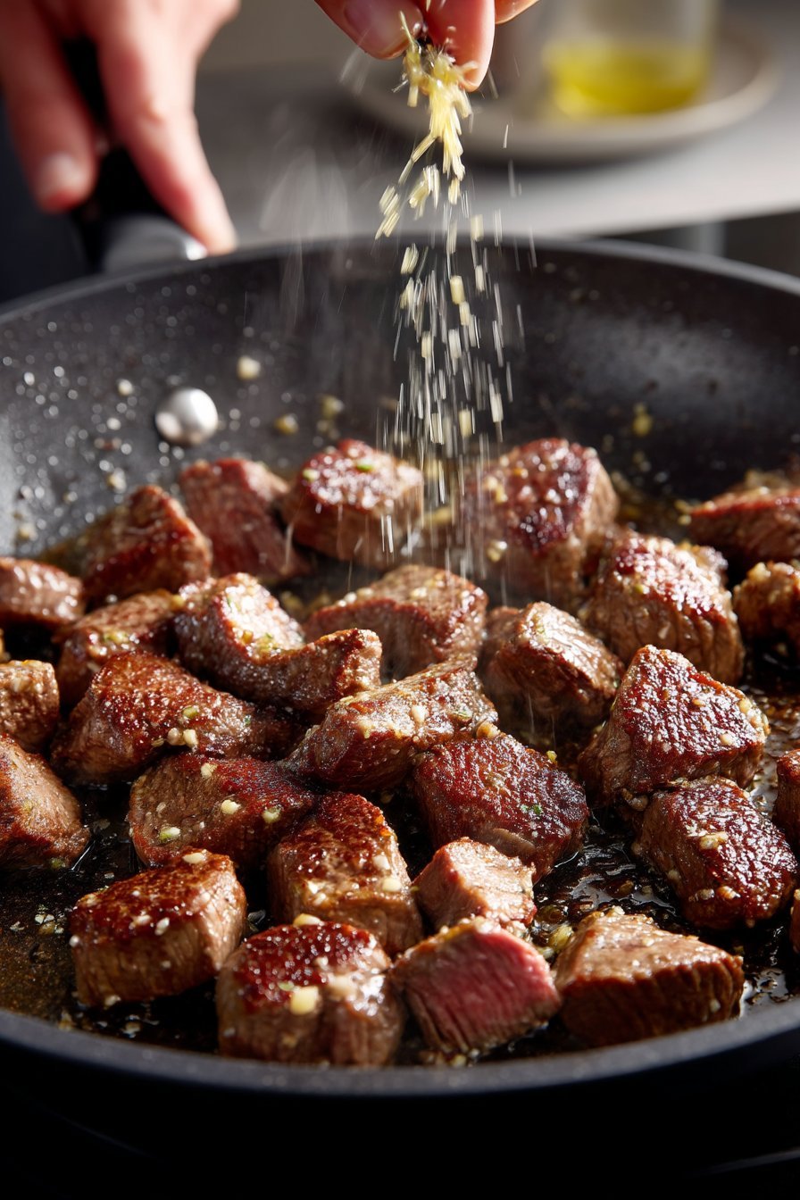Garlic Butter Steak Bites: A 15-Minute Miracle Dinner instructions process