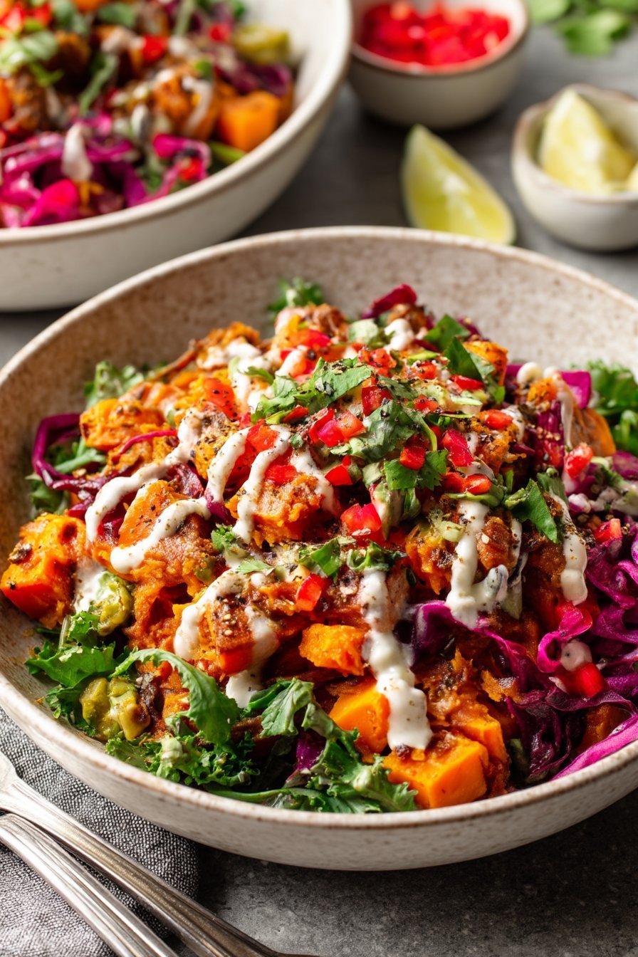 Sweet Potato Taco Bowl serving