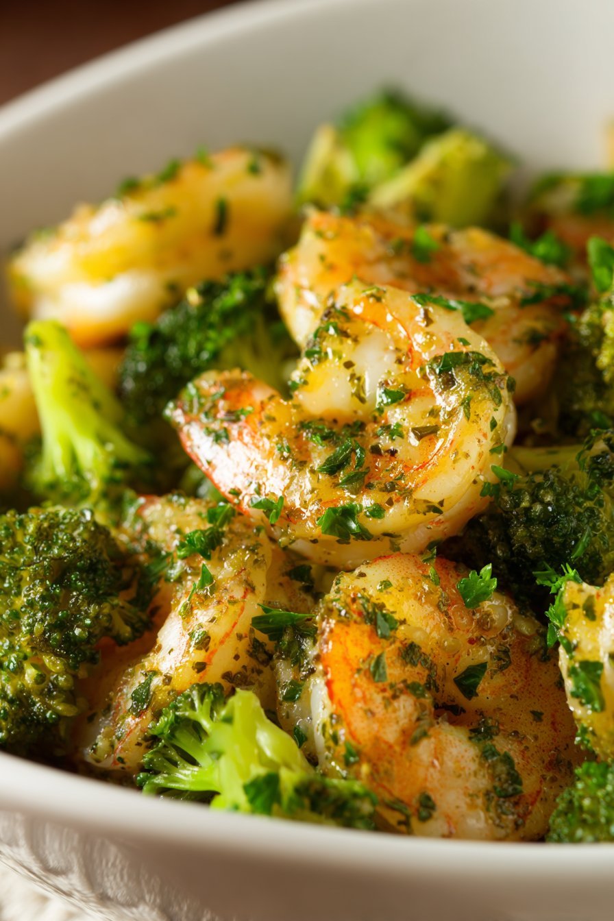 Shrimp and Broccoli serving