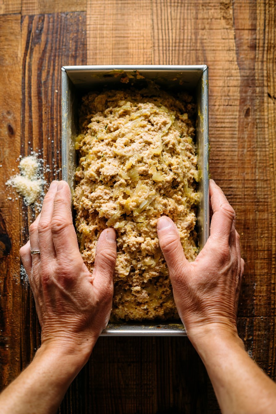 Garlic Parmesan Chicken Meatloaf instructions process