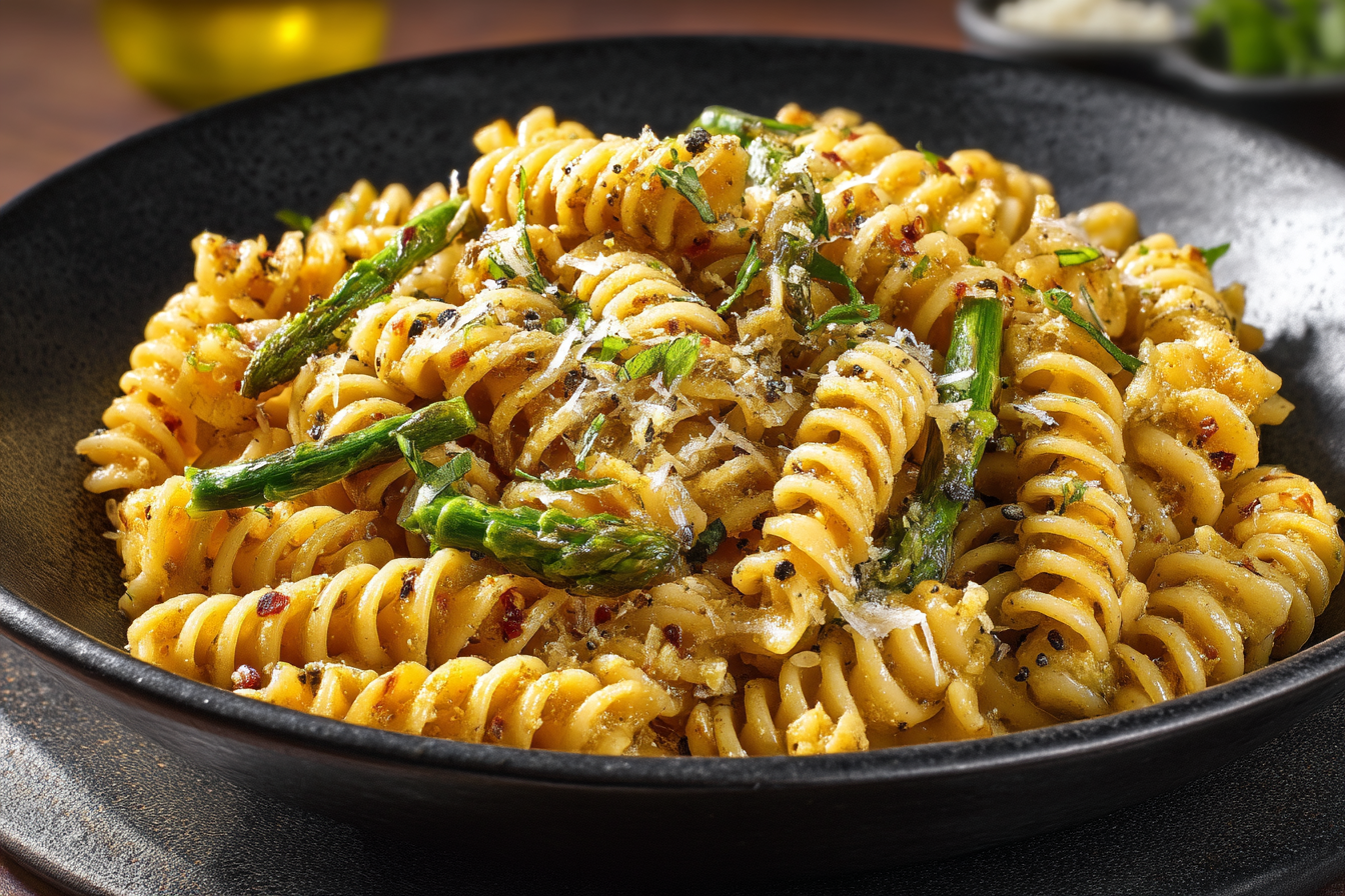 High Protein Garlic Parmesan Pasta Bowls (384 Cal + 36g Protein) featured