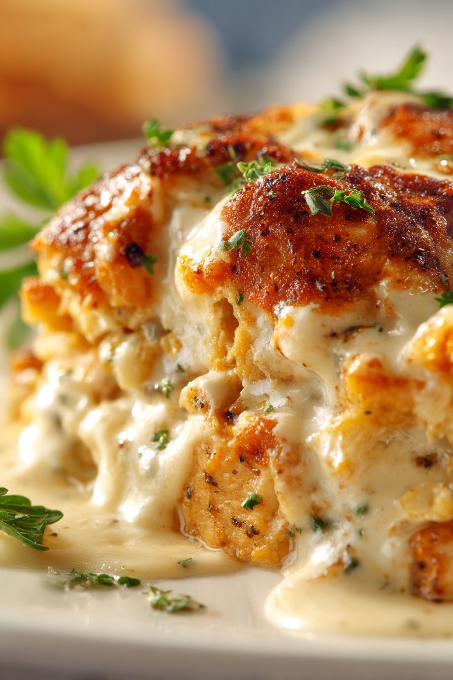 Cottage Cheese Chicken Bake serving