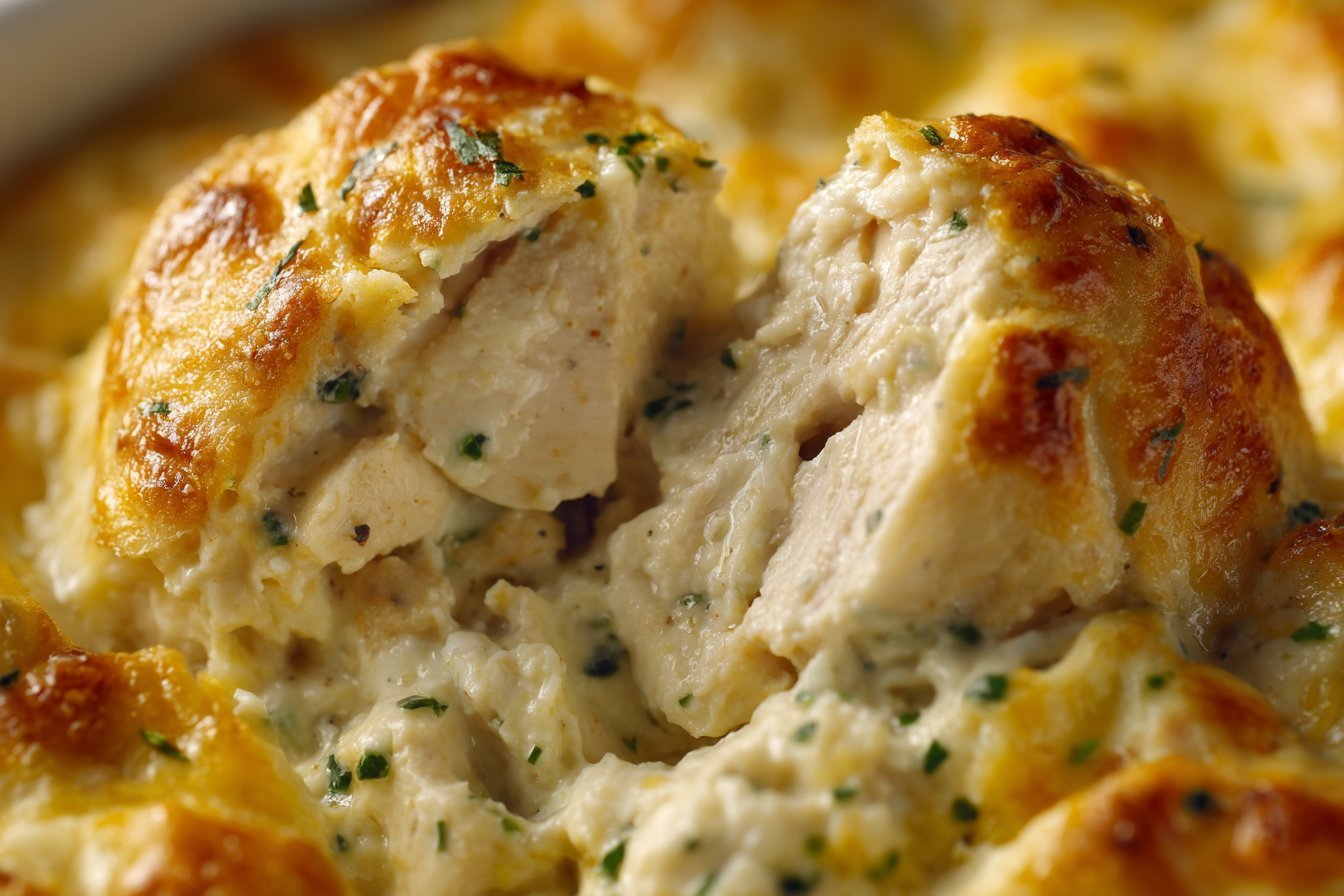 Cottage Cheese Chicken Bake featured