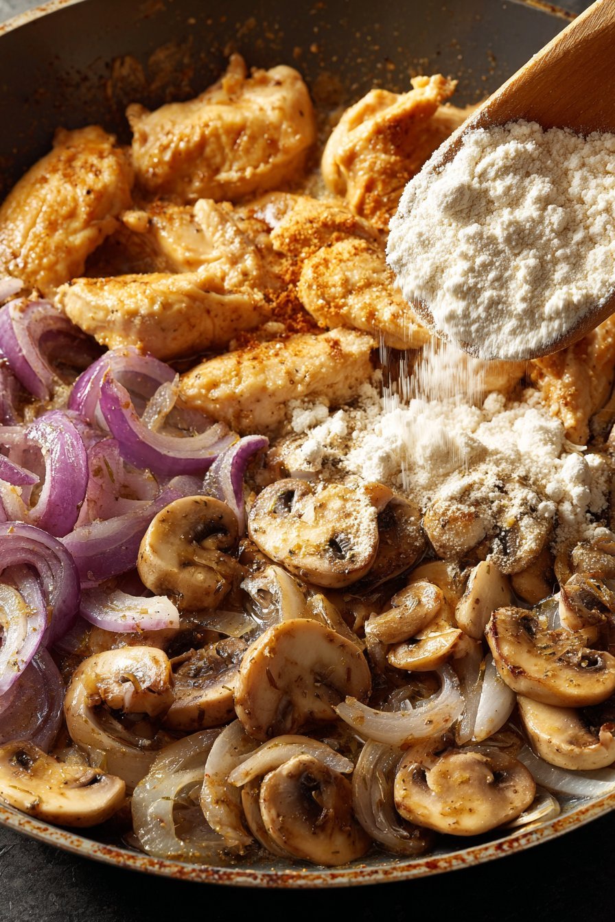 Chicken Stroganoff instructions process