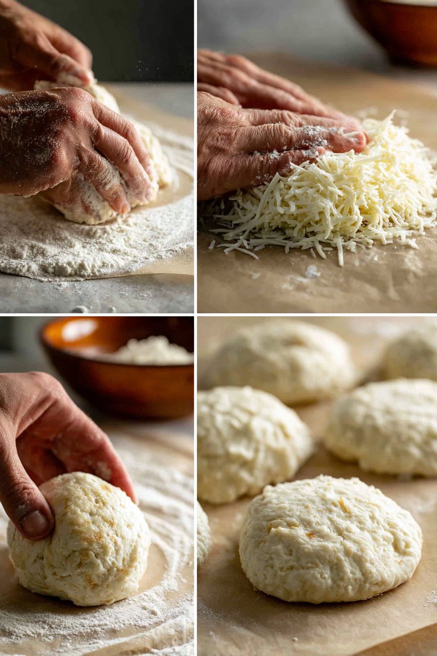 Garlic Keto Flatbread instructions process