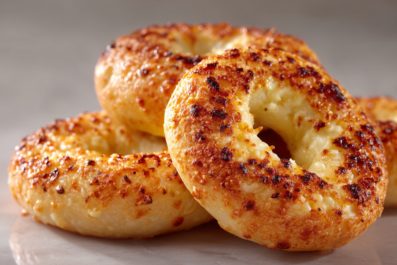Garlic Parmesan Cottage Cheese Bagels recipe card