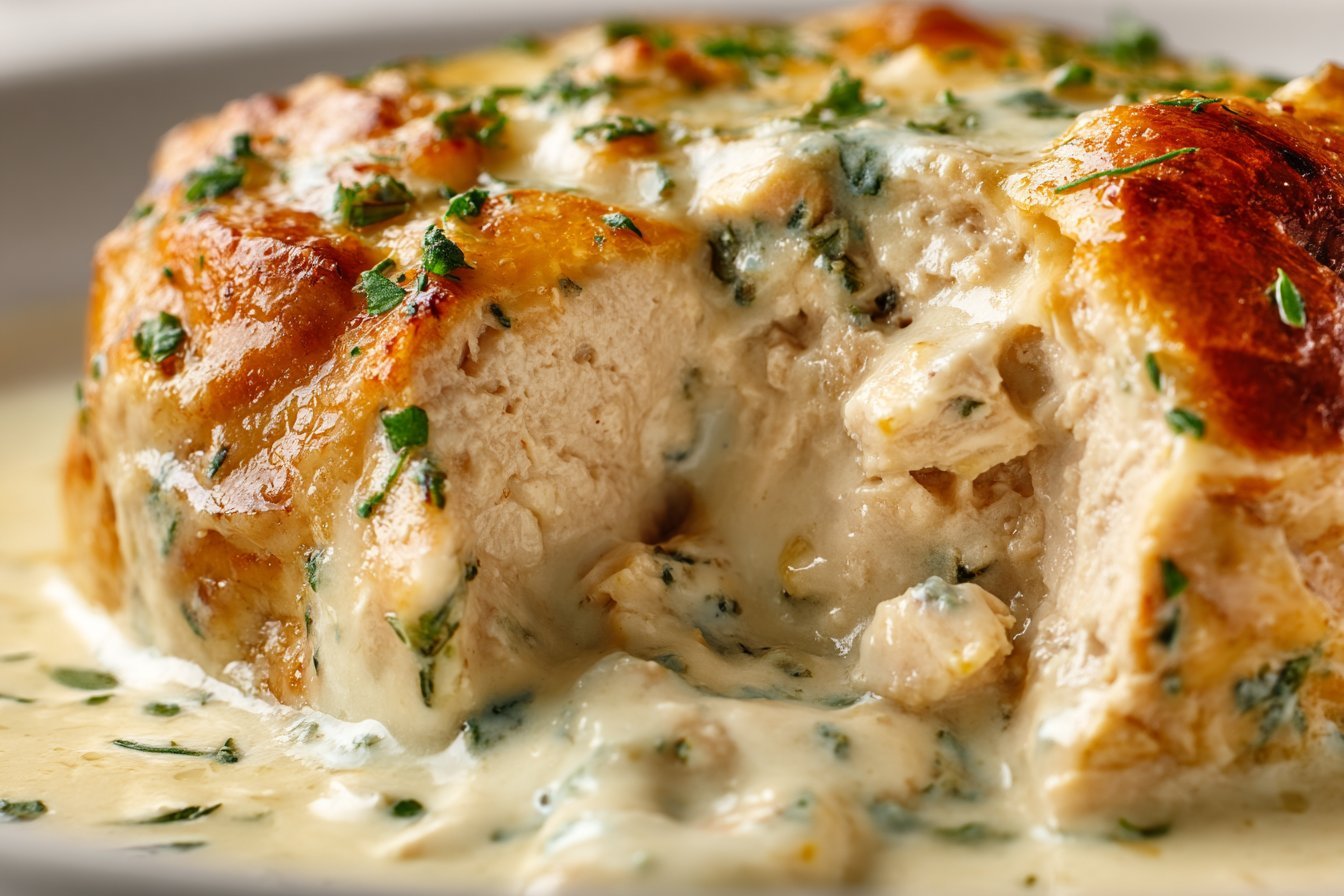 Cottage Cheese Chicken Bake recipe card