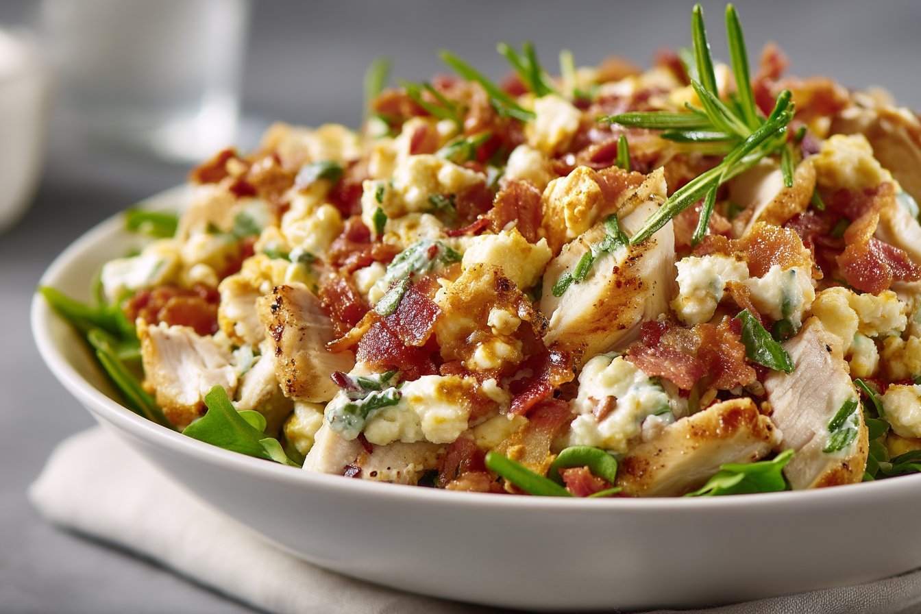 Chicken Turkey Bacon Ranch Keto Bowls featured