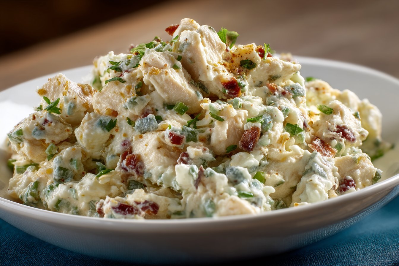 Jalapeno Popper Keto Chicken Salad featured