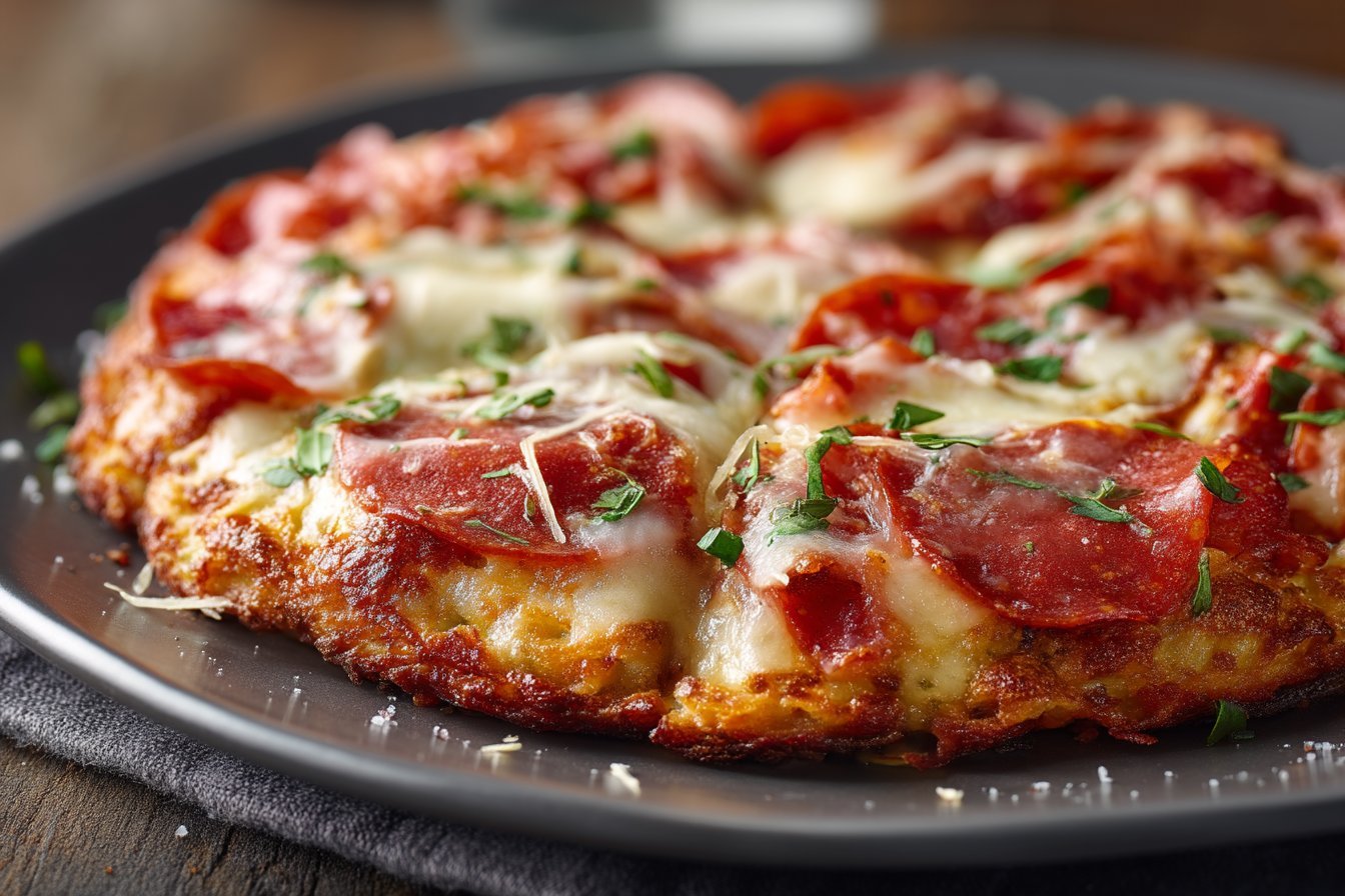 53g Protein Crustless Pizza Pie featured