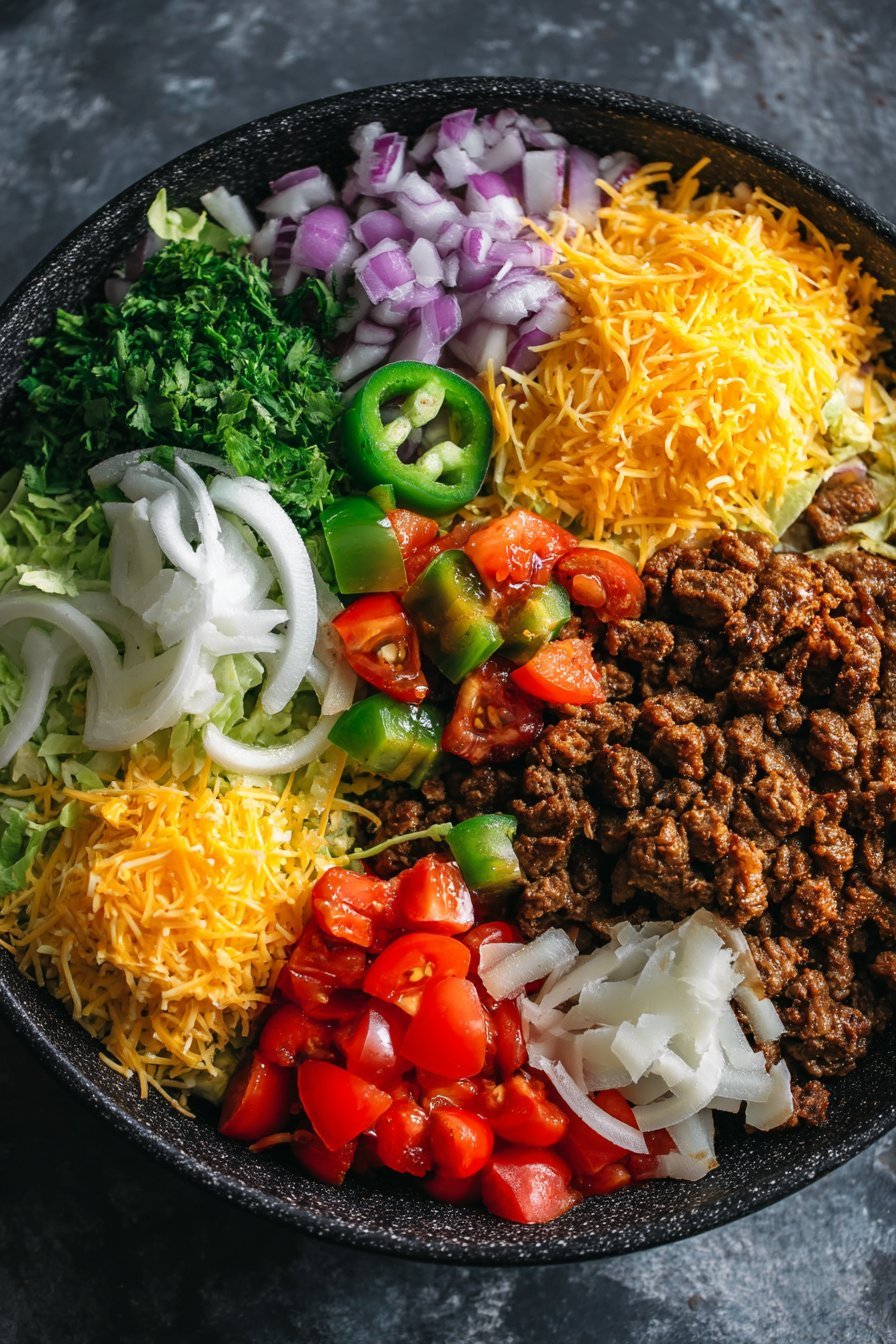 Low Carb Burrito Bowl instructions process