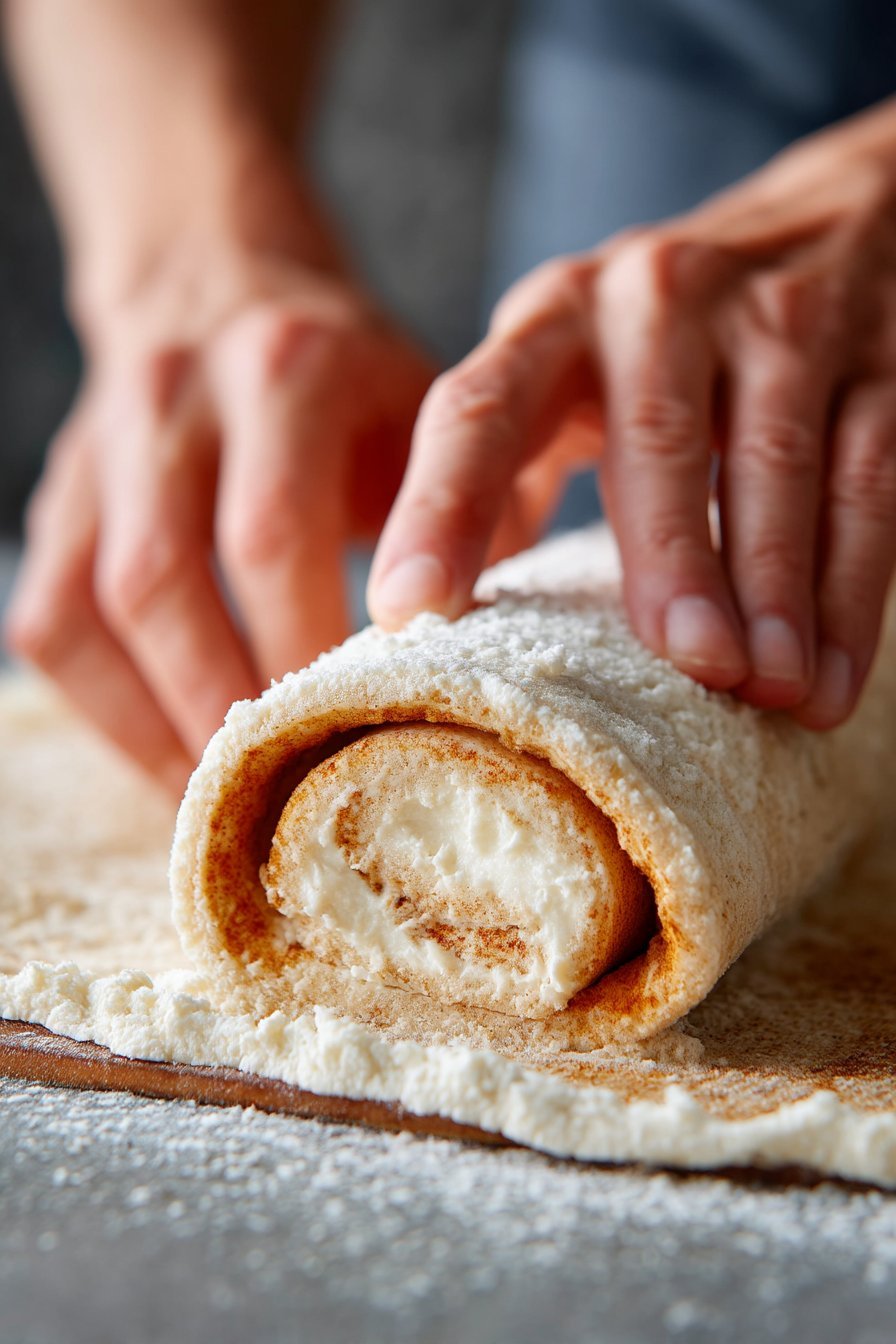Crispy Keto Cinnamon Cream Cheese Roll Ups instructions process