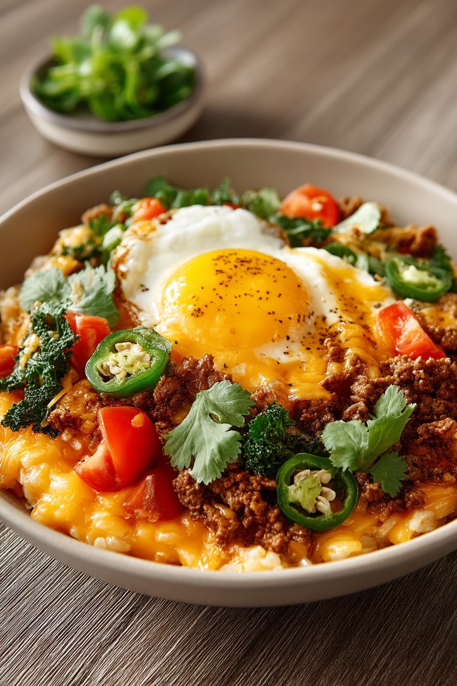 Low Carb Burrito Bowl serving