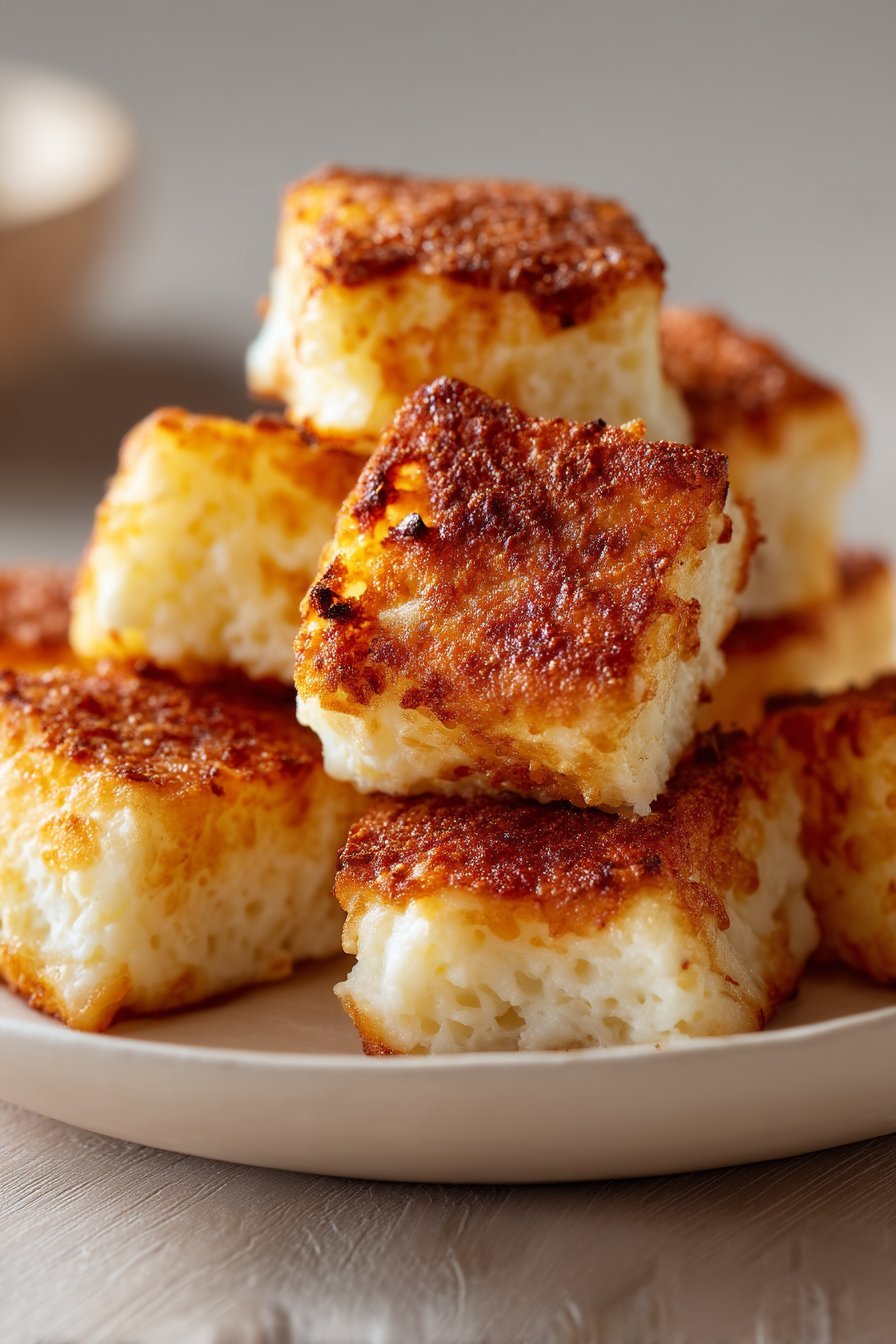 Crispy Cottage Cheese Treats serving