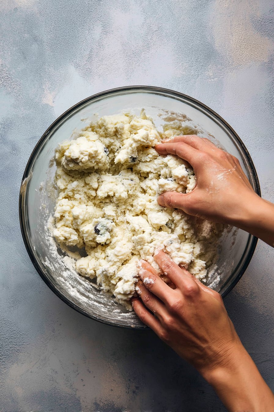 Cottage Cheese Blueberry Cloud Bread instructions process