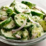 High Protein Cucumber Salad featured