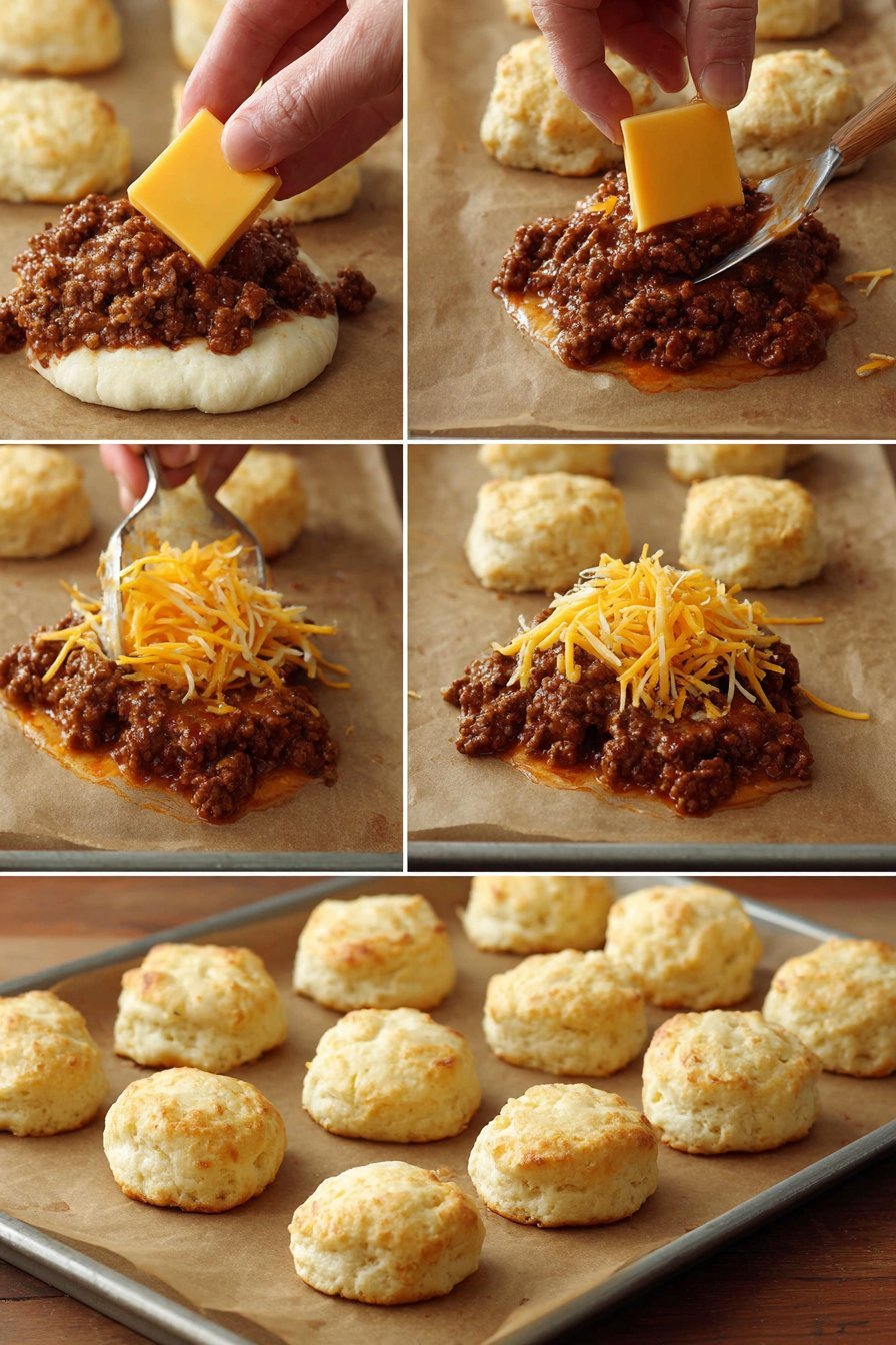 Irresistibly Cheesy Garlic Parmesan Cheeseburger Bombs instructions process